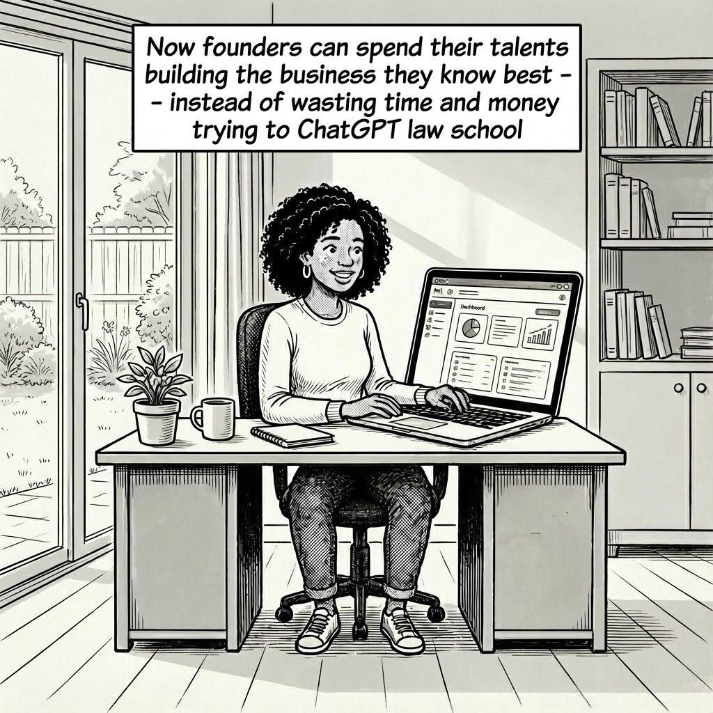 Now founders can spend their talents building the business they know best.